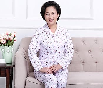 Amazon.co.jp: 小花柄 パジャマ L-3XL 婦人 高齢者 ナイトウェア